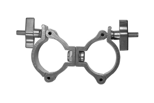Event Lighting - CLAMPDP50LS - Aluminium Double Swivel Pipe Clamp (Suits 46-51mm) - Silver