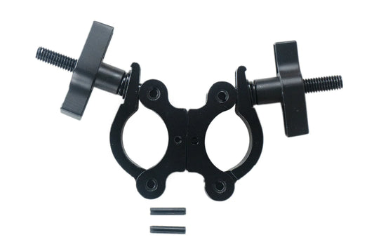 Event Lighting - CLAMPDP50 - Aluminium Double Swivel Pipe Clamp (Suits 38-51mm) - Black