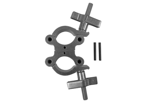 Event Lighting - CLAMPDPW50S - Aluminium Double Swivel Pipe Clamp (Suits 38-51mm) - Silver