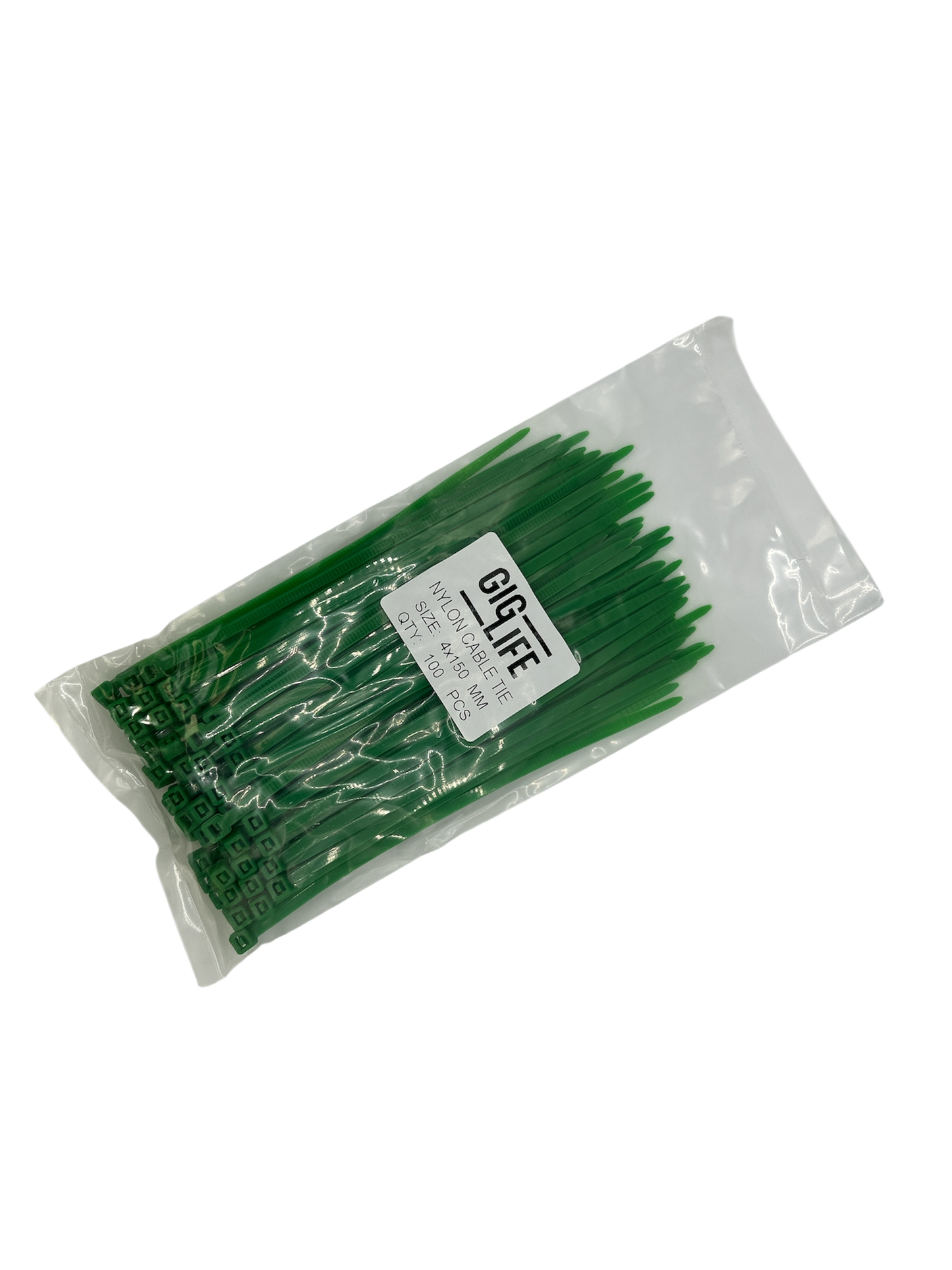 Cable Ties - Green -4mm x 150mm Long - Pack of 100
