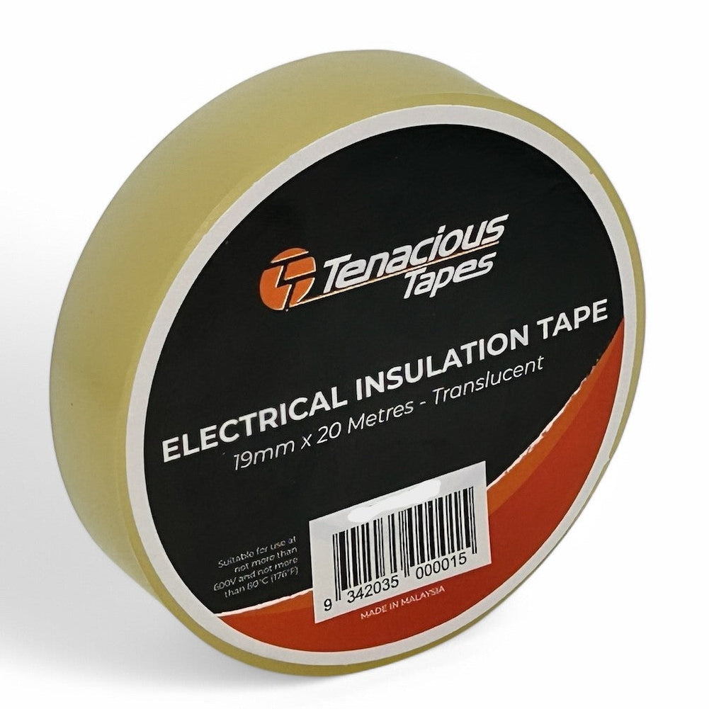 Tenacious GT6 Electrical Tape - Clear / Translucent - 19mm x 20m