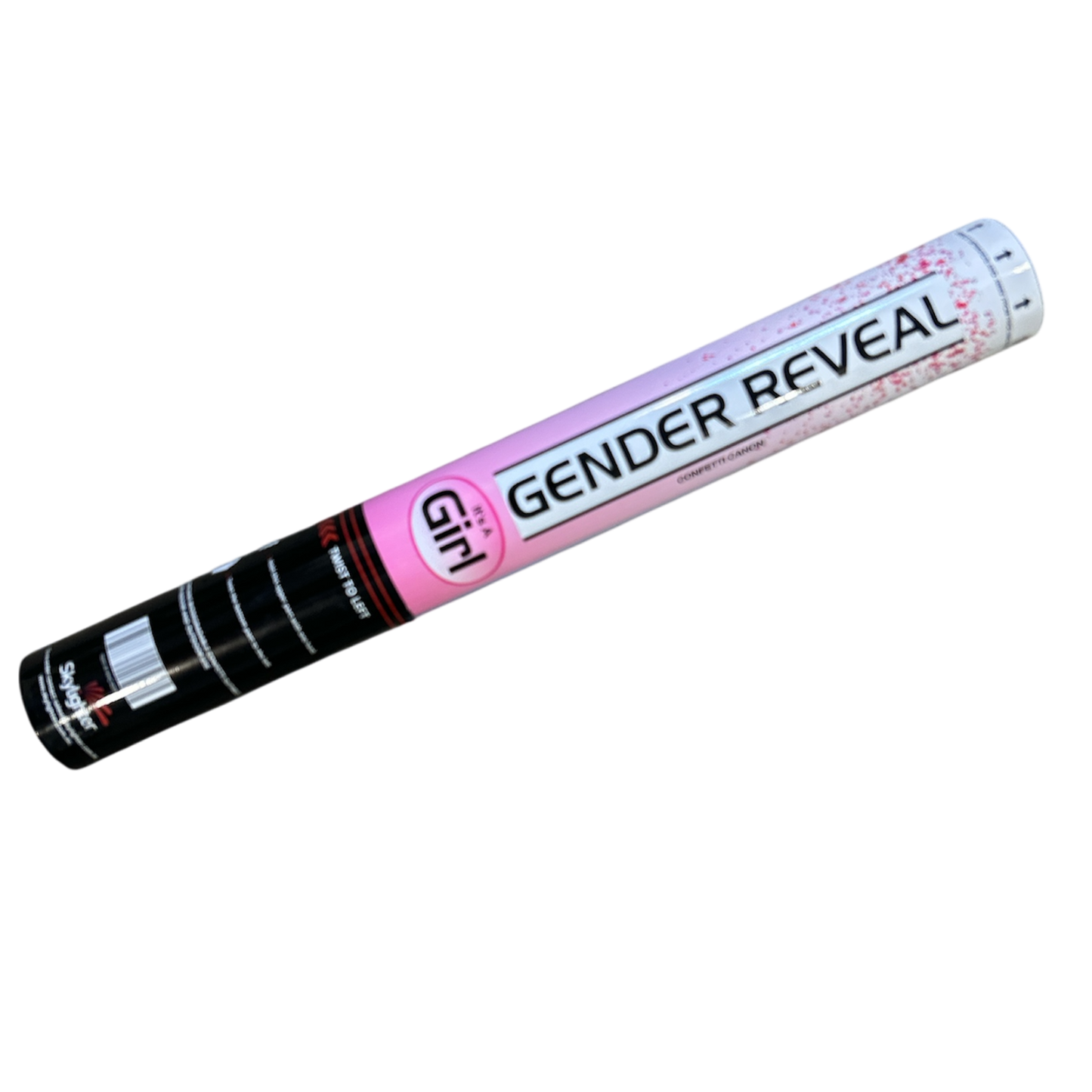 Hand Held Confetti Cannon - Gender Reveal - 40cm - Blue (Boy) Confetti / Flutter