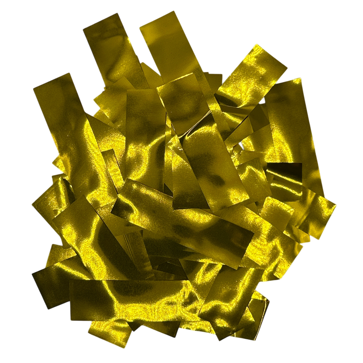 Mylar Flutter / Confetti - Flame Proof - 5cm x 1.5cm Rectangles - Gold - 1kg Bag
