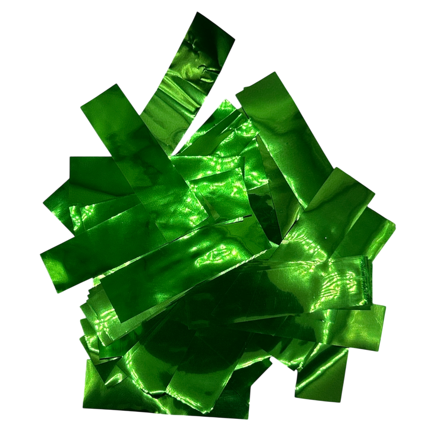 Mylar Flutter / Confetti - Flame Proof - 5cm x 1.5cm Rectangles - Dark Green - 1kg Bag