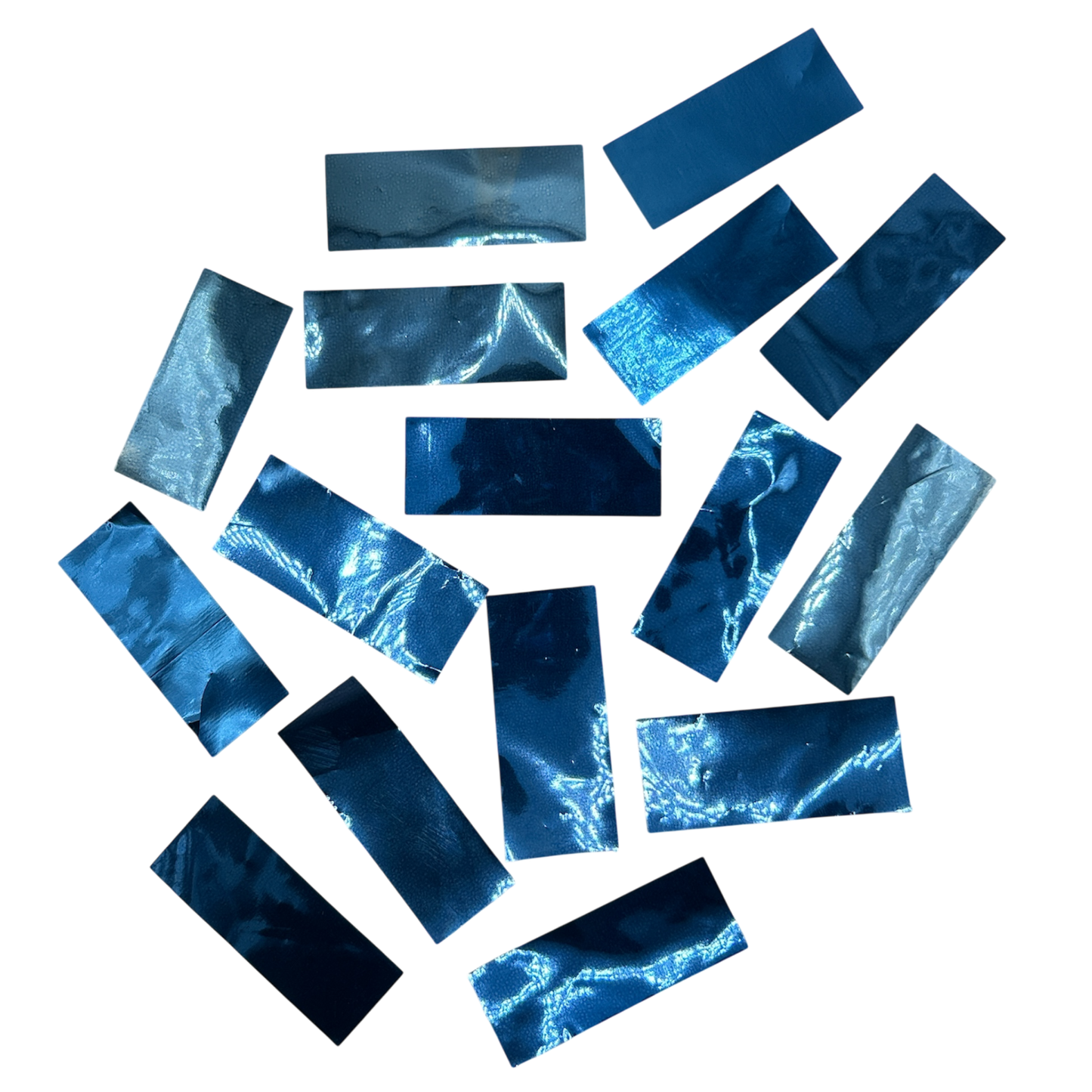 Mylar Flutter / Confetti - Flame Proof - 5cm x 1.5cm Rectangles - Light Blue - 1kg Bag