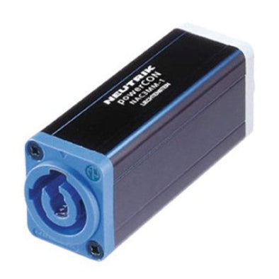 Neutrik - NAC3MM-1 - Powercon in-line coupler for linking NAC3MPA-1 & NAC3MPB-1