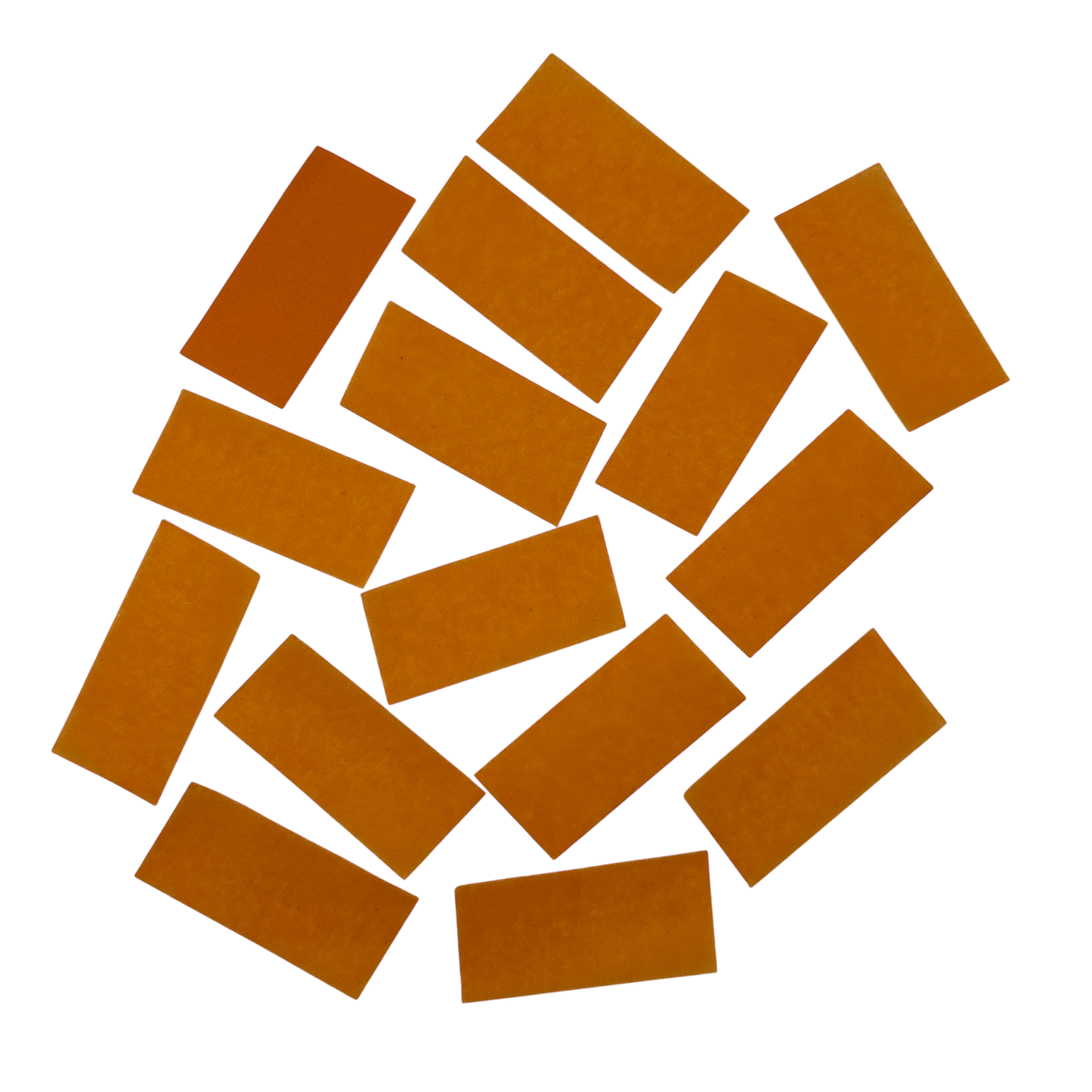Flutter Paper - Flame Proof & Colourfast - 5cm x 1.5cm Rectangles - Orange - 1kg Bag