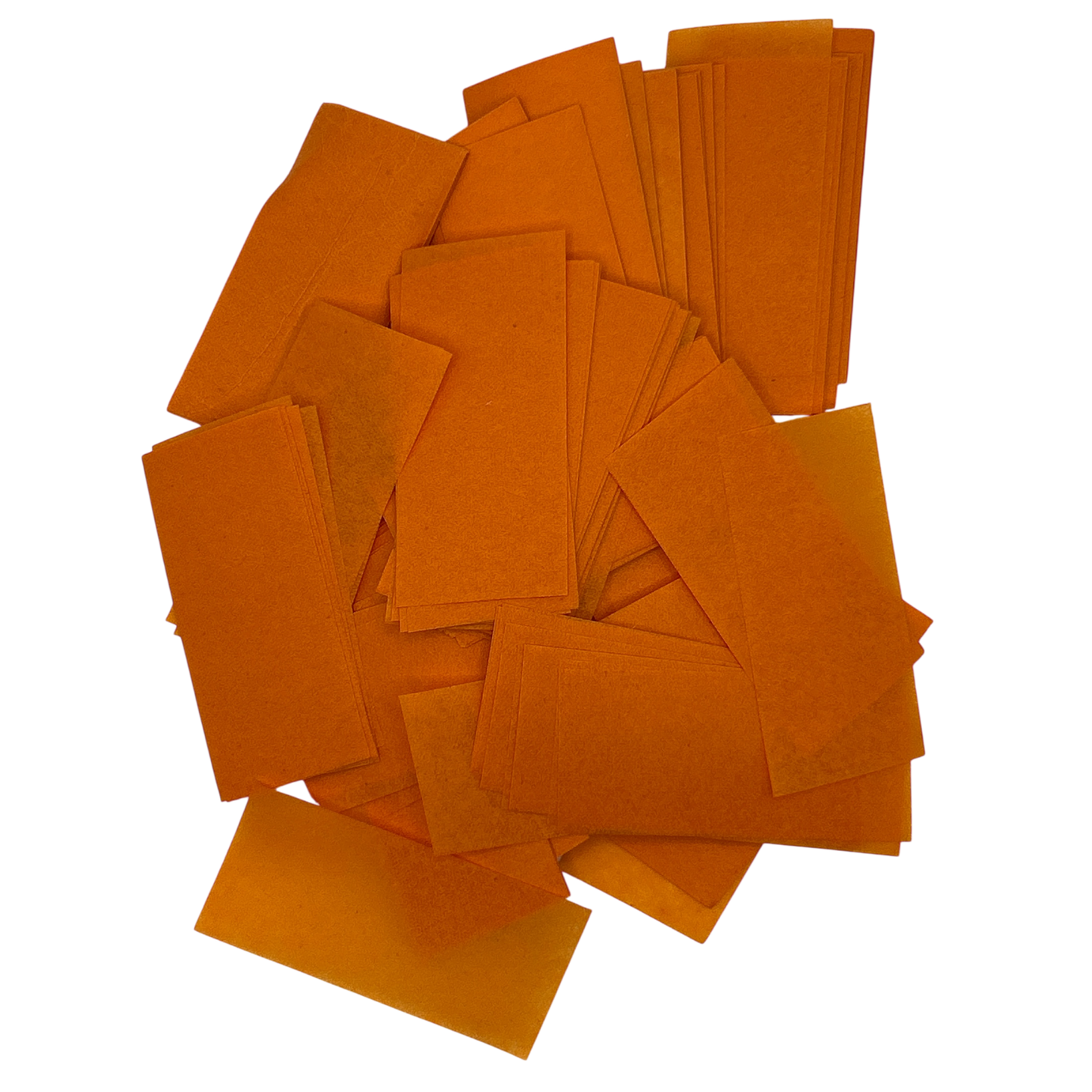 Flutter Paper - Flame Proof & Colourfast - 5cm x 1.5cm Rectangles - Orange - 1kg Bag