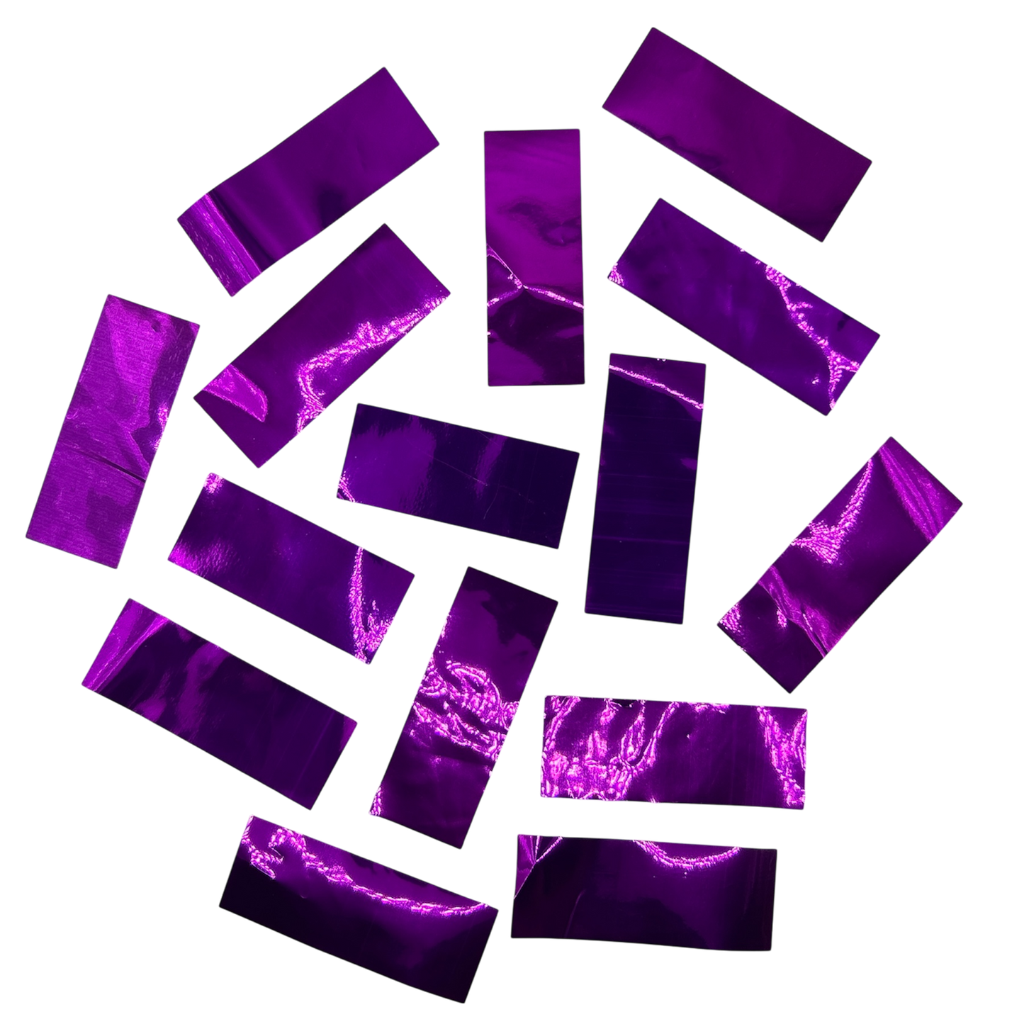 Mylar Flutter / Confetti - Flame Proof - 5cm x 1.5cm Rectangles - Purple - 1kg Bag