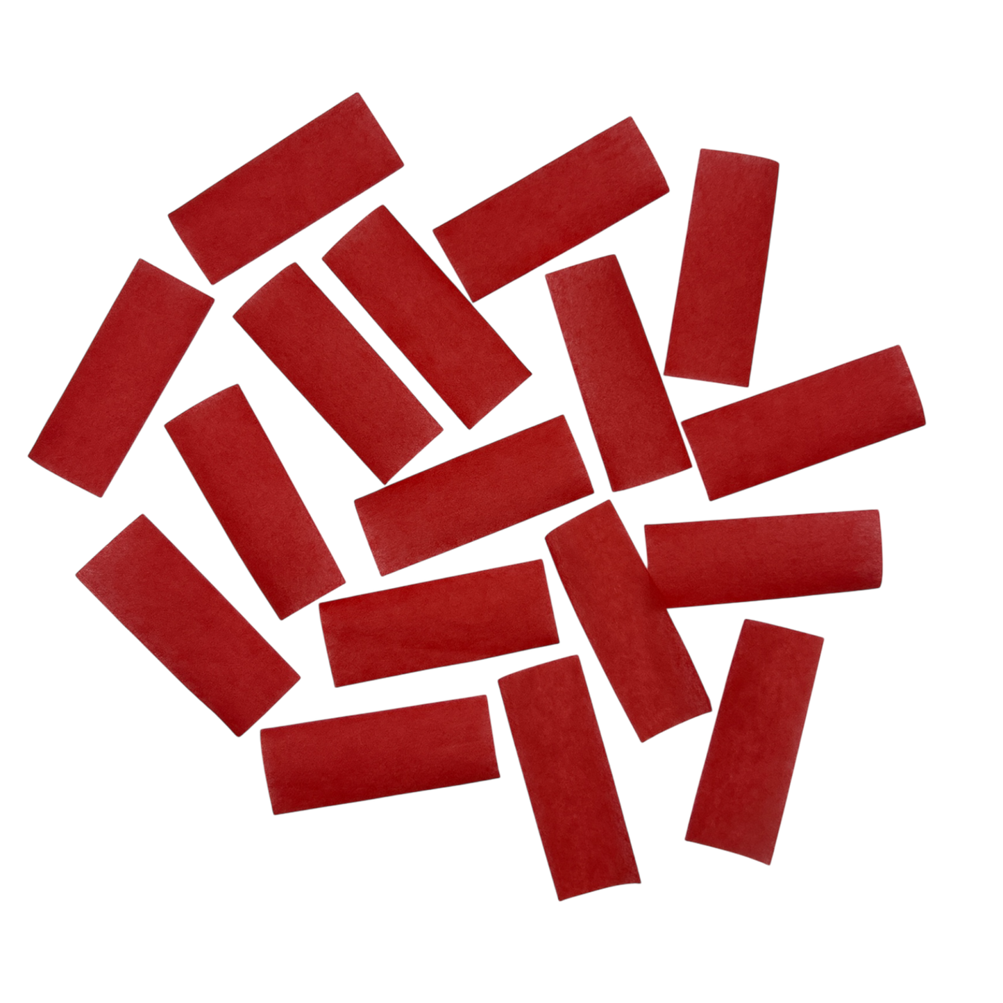 Flutter Paper - Flame Proof & Colourfast - 5cm x 1.5cm Rectangles - Red - 1kg Bag