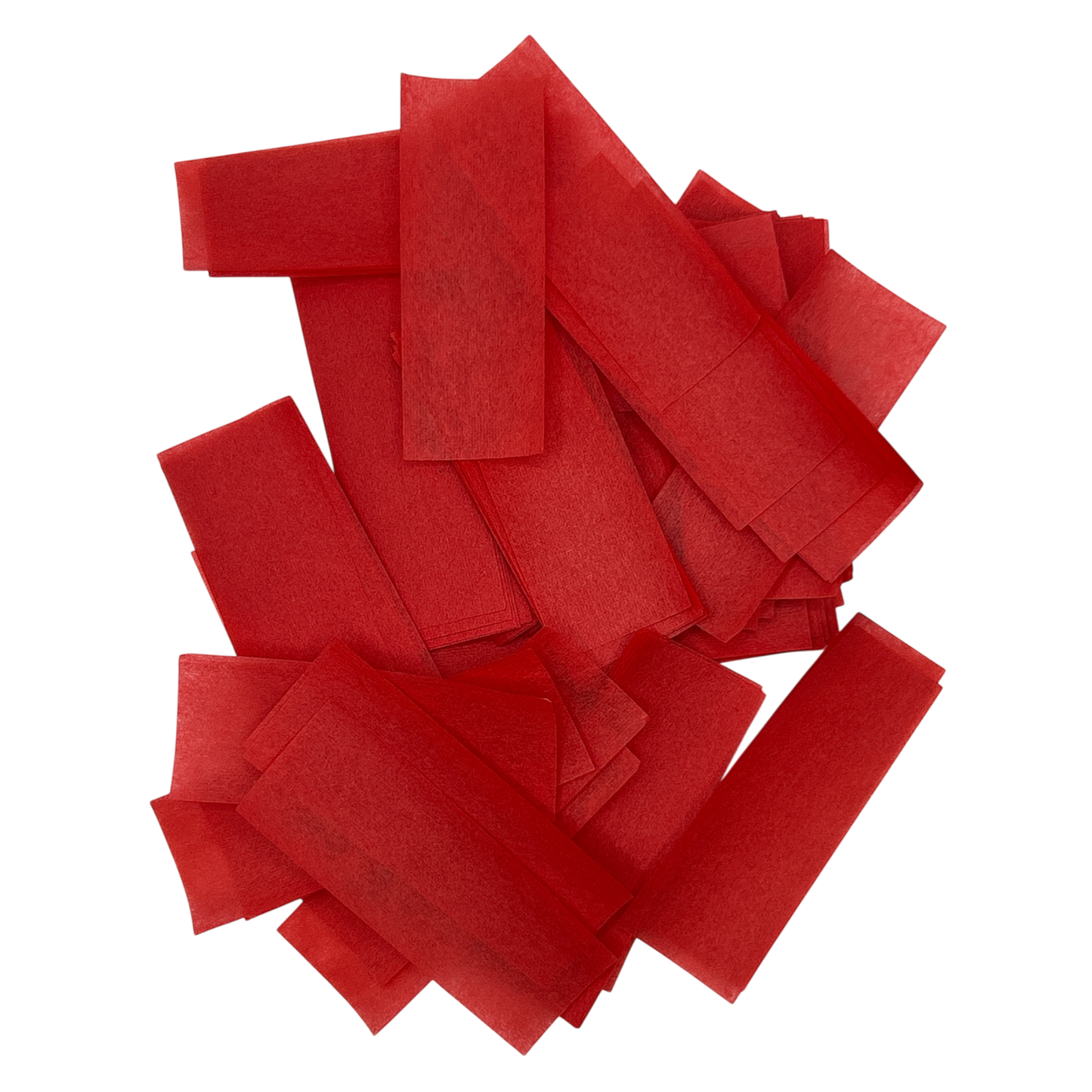 Flutter Paper - Flame Proof & Colourfast - 5cm x 1.5cm Rectangles - Red - 1kg Bag