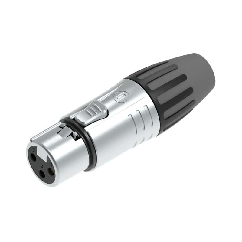 Seetronic - SCMF3 - Female 3 Pin XLR connector (chrome body & silver contacts)