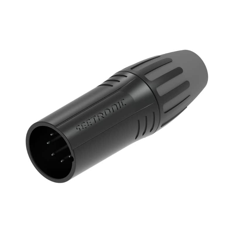 Seetronic - SCMM5B - Male 5 Pin XLR Connector (black body & silver contacts)