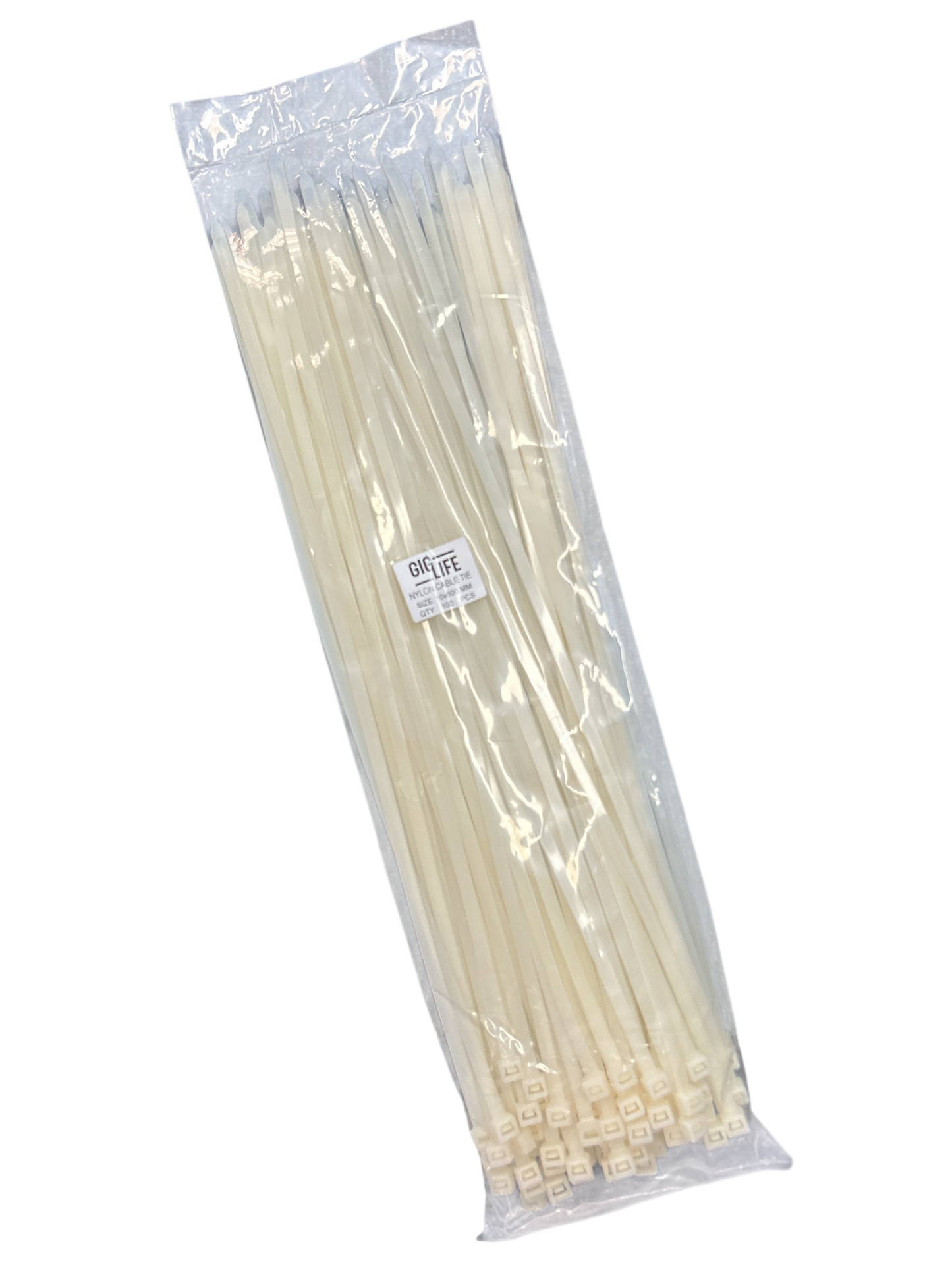 Cable Ties - White - 10mm x 600mm Long - Pack of 100