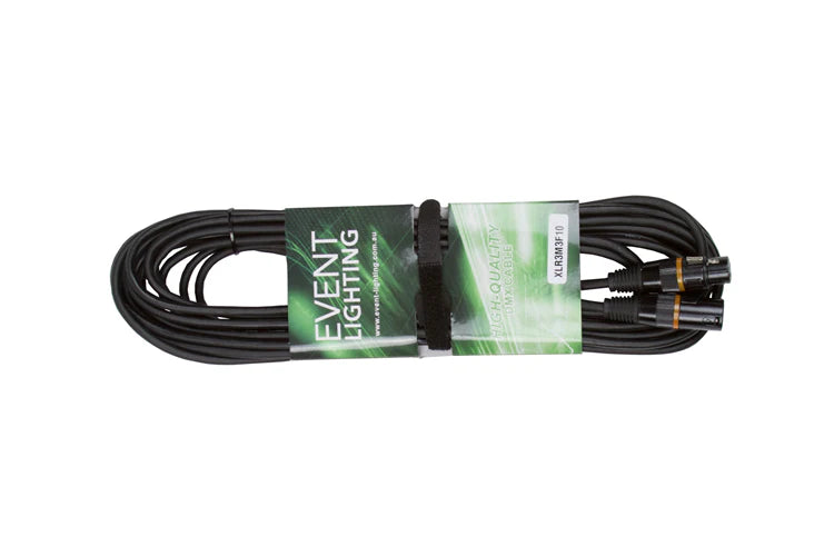 Event Lighting - XLR3M3F10 - Male 3 Pin XLR to Female 3 pin XLR cable - 10m Length