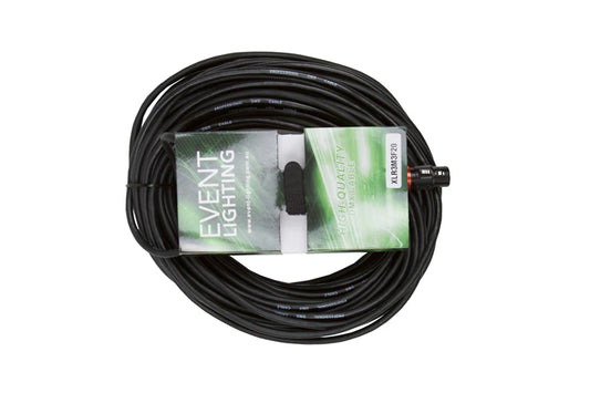 Event Lighting - XLR3M3F20 - Male 3 Pin XLR to Female 3 pin XLR cable - 20m Length