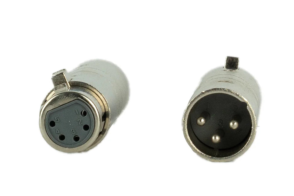 Event Lighting - XLR3MXLR5F - XLR 3 Pin Male to XLR 5 Pin Female Adaptors (Pair)