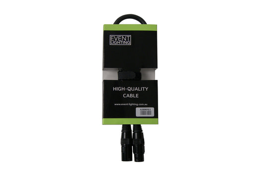 Event Lighting - XLR5M5F0.5 - Male 5 Pin XLR to Female 5 pin DMX cable - 0.5m Length
