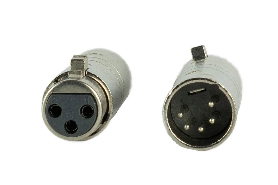 Event Lighting - XLR5MXLR3F - XLR 5 Pin Male to XLR 3 Pin Female Adaptors (pair)