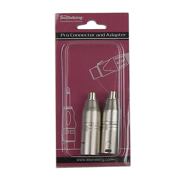 Sound King - XLRMRCAF - XLR 3 pin male to RCA female adaptors (pair)