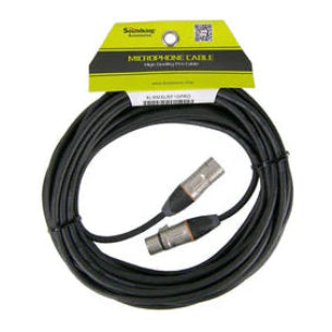 Sound King -XLRMXLRF10PRO -XLR 3 pin male to female professional grade cable - 10m