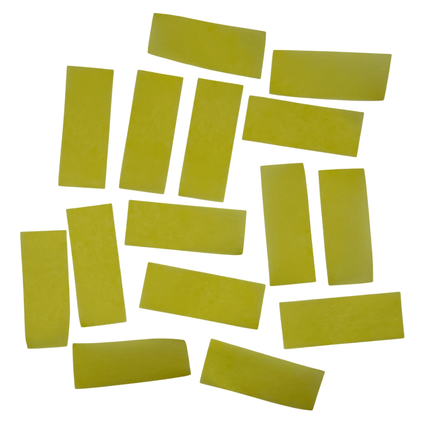 Flutter Paper - Flame Proof & Colourfast - 5cm x 1.5cm Rectangles - Yellow - 1kg Bag