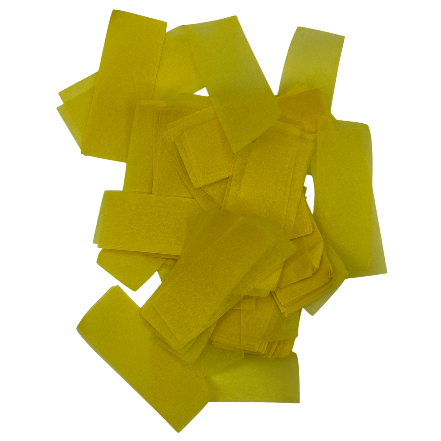 Flutter Paper - Flame Proof & Colourfast - 5cm x 1.5cm Rectangles - Yellow - 1kg Bag