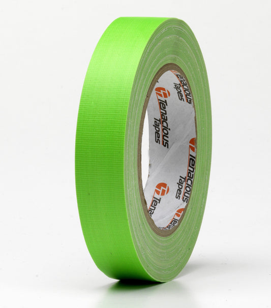 Tenacious FL166 Neon Gaffer - Cloth Matt - Green - 24mm x 25m