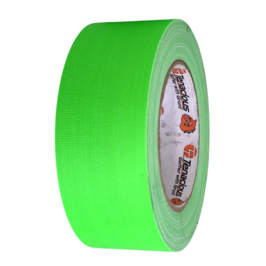 Tenacious FL166 Neon Gaffer - Cloth Matt - Green - 24mm x 25m