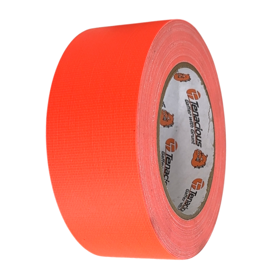 Tenacious FL166 Neon Gaffer - Cloth Matt - Orange - 12mm x 25m