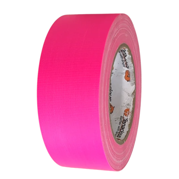 Tenacious FL166 Neon Gaffer - Cloth Matt - Pink - 24mm x 25m