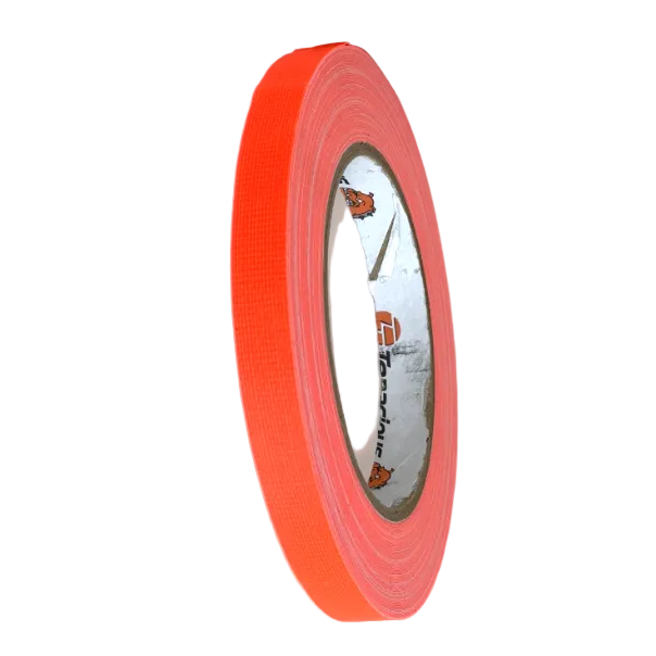 Tenacious FL166 Neon Gaffer - Cloth Matt - Orange - 12mm x 25m