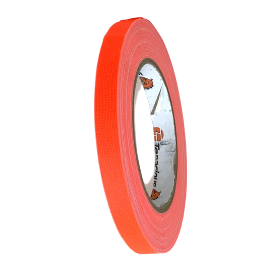 Tenacious FL166 Neon Gaffer - Cloth Matt - Orange - 12mm x 25m
