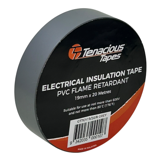 Tenacious GT7 Electrical Tape - Grey - 19mm x 20m