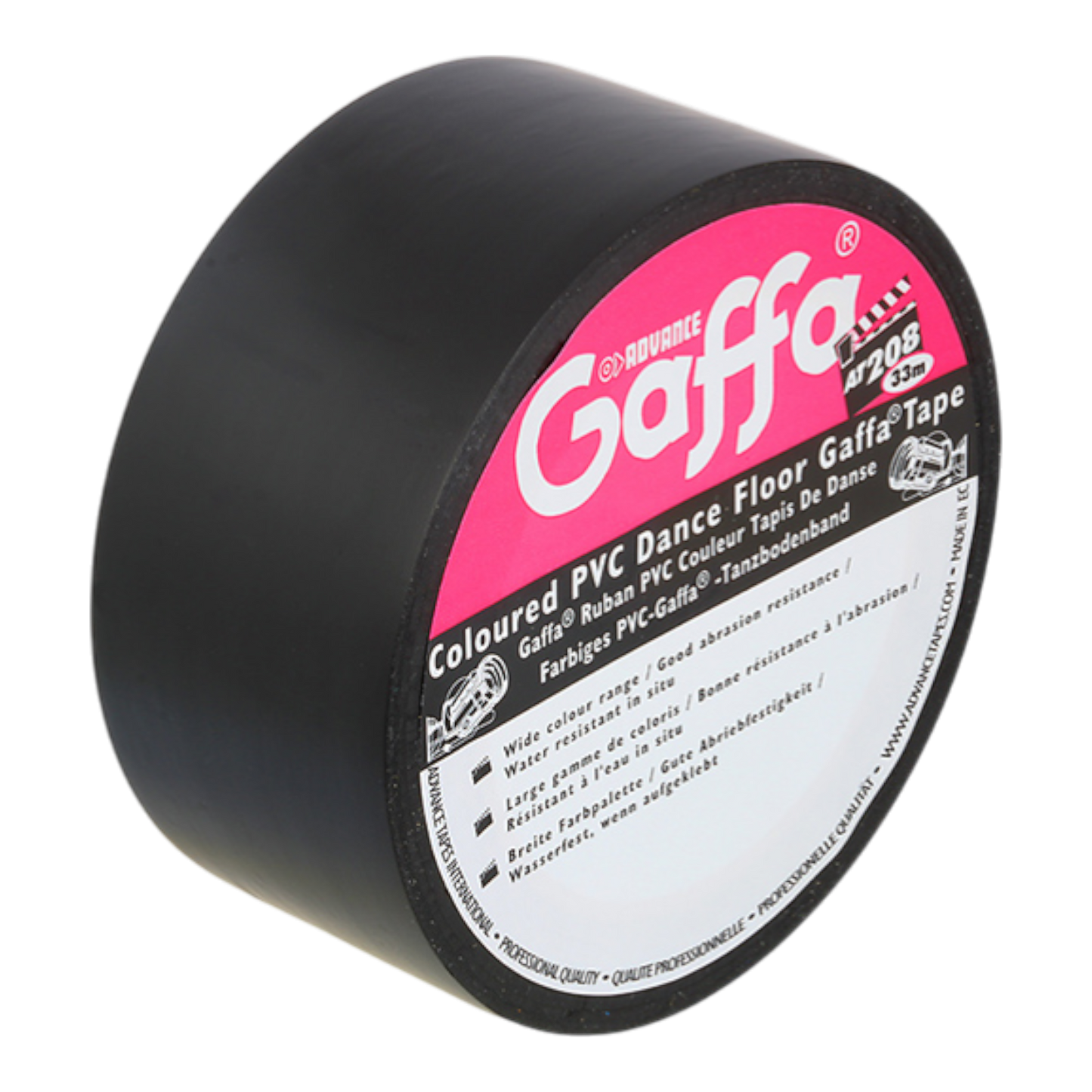 Tenacious RAT208 Dance Floor Tape - Black - 50mm x 33m